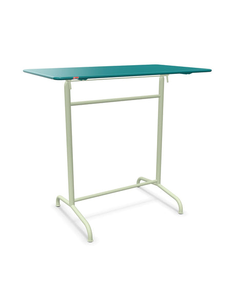 Schaffner Rigi Table haute rabattable 120x70cm h:110cm Bleu Kali 56 Vert Pastel 64 