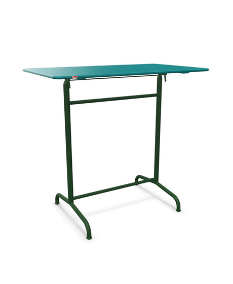Schaffner Rigi Table haute rabattable 120x70cm h:110cm Bleu Kali 56 Vert Sapin 66 
