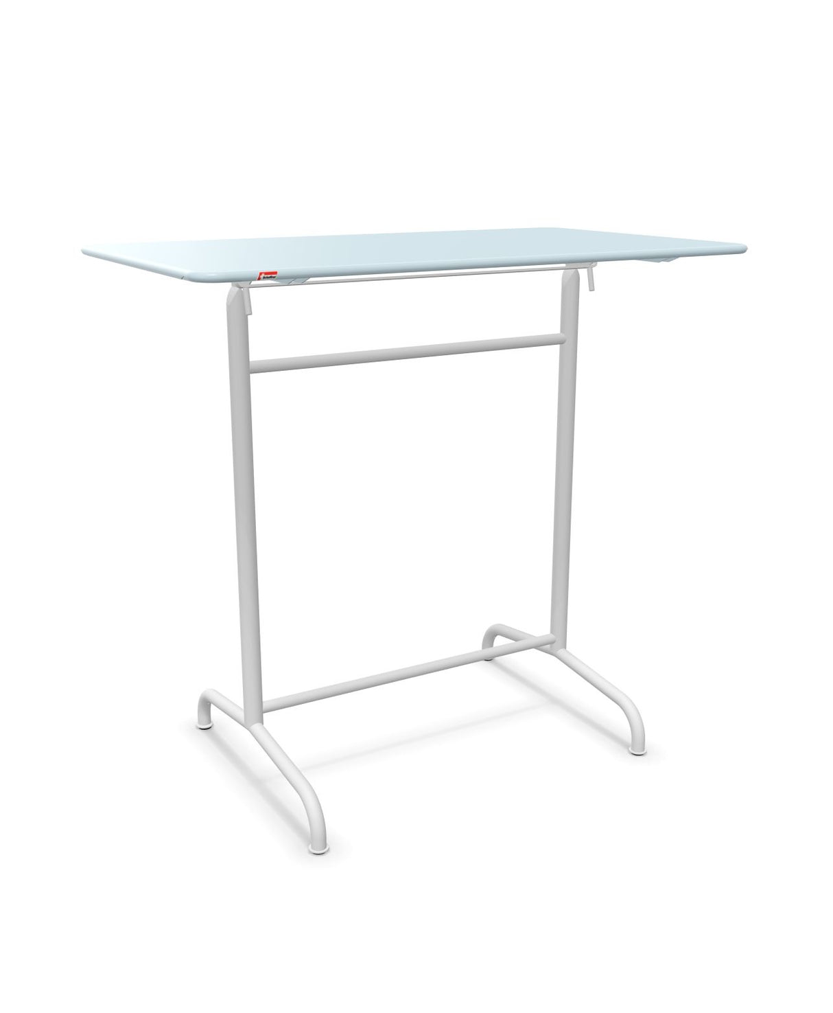 Schaffner Rigi Table haute rabattable 120x70cm h:110cm Bleu Pastel 51 Blanc 90 