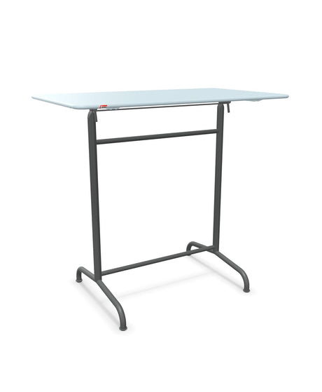 Schaffner Rigi Table haute rabattable 120x70cm h:110cm Bleu Pastel 51 Graphite 73 