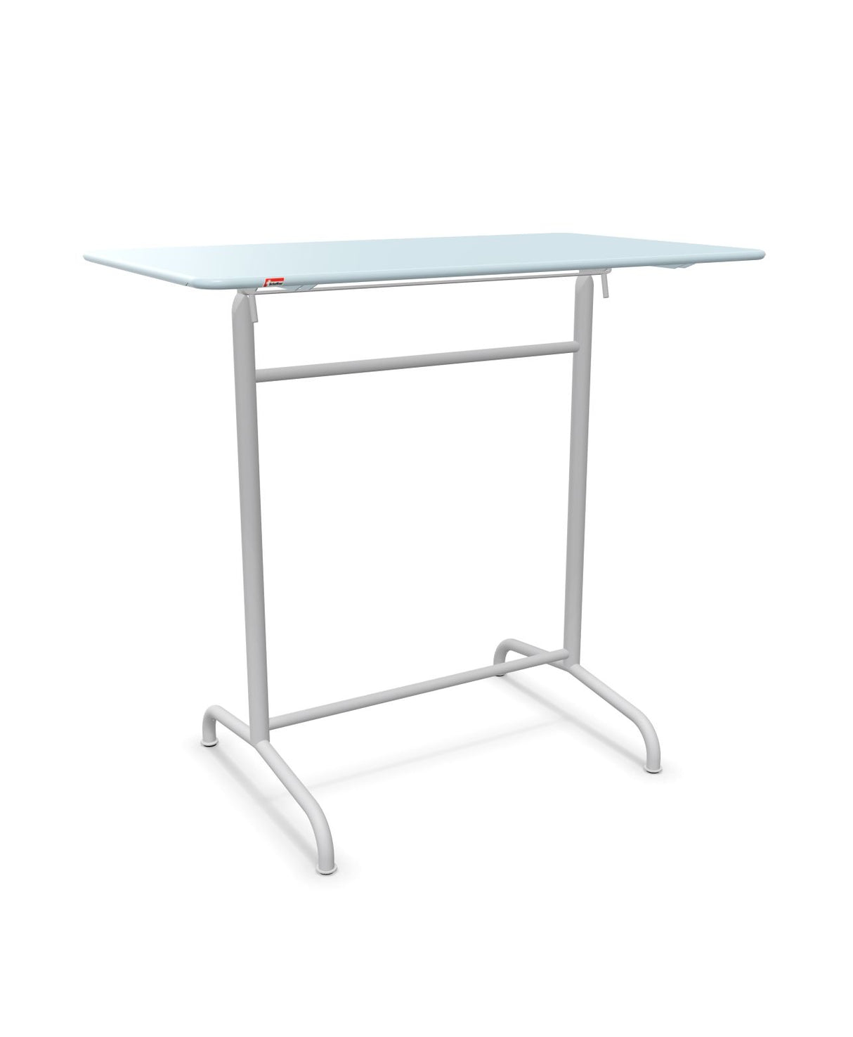 Schaffner Rigi Table haute rabattable 120x70cm h:110cm Bleu Pastel 51 Gris Argent 78 