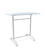Schaffner Rigi Table haute rabattable 120x70cm h:110cm Bleu Pastel 51 Gris Argent 78 