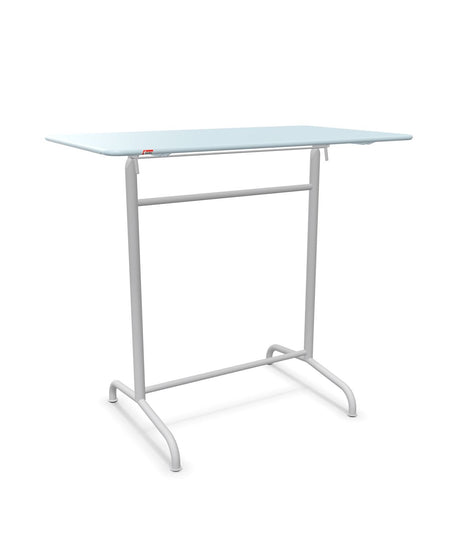 Schaffner Rigi Table haute rabattable 120x70cm h:110cm Bleu Pastel 51 Gris Argent 78 