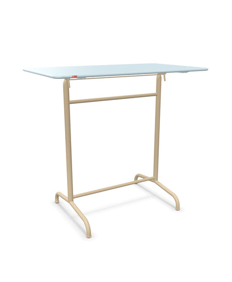 Schaffner Rigi Table haute rabattable 120x70cm h:110cm Bleu Pastel 51 Marron Pastel 83 
