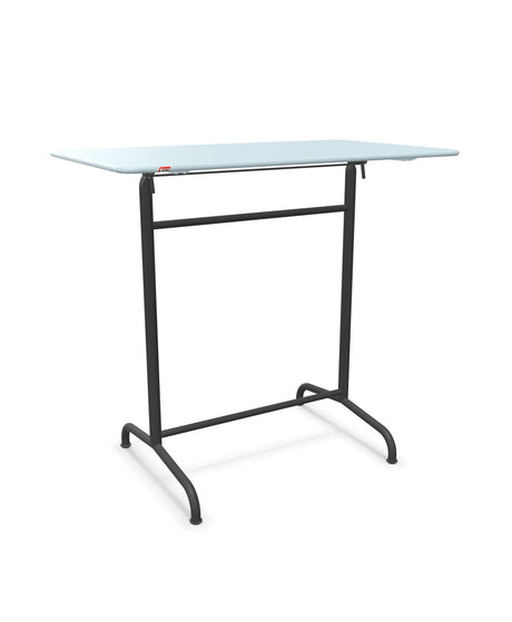 Schaffner Rigi Table haute rabattable 120x70cm h:110cm Bleu Pastel 51 Noir 91 