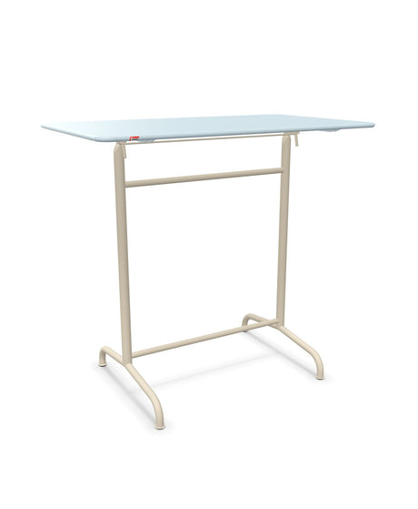 Schaffner Rigi Table haute rabattable 120x70cm h:110cm Bleu Pastel 51 Sable Pastel 15 