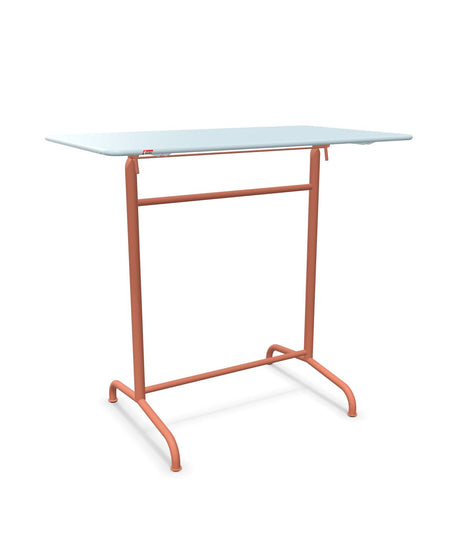 Schaffner Rigi Table haute rabattable 120x70cm h:110cm Bleu Pastel 51 Terracotta 84 