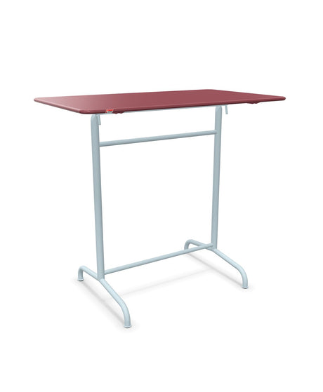 Schaffner Rigi Table haute rabattable 120x70cm h:110cm Bordeaux 38 Bleu Pastel 51 