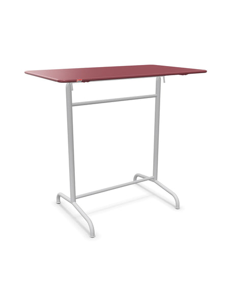 Schaffner Rigi Table haute rabattable 120x70cm h:110cm Bordeaux 38 Gris Argent 78 