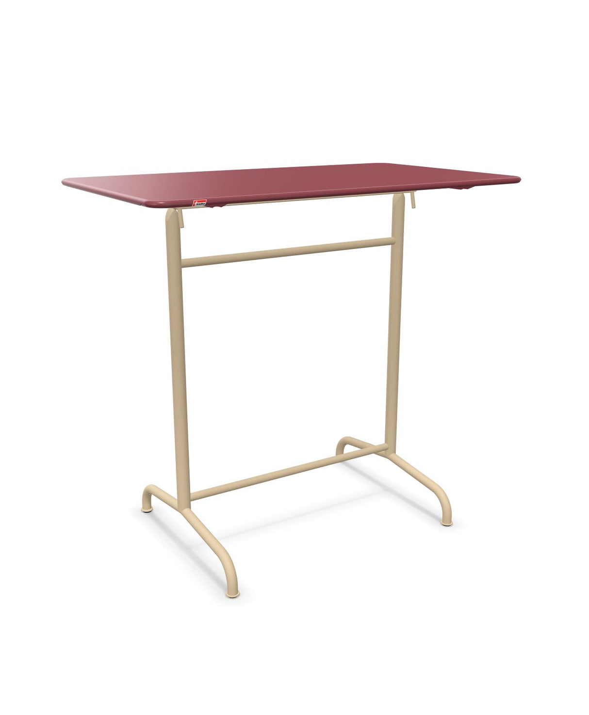 Schaffner Rigi Table haute rabattable 120x70cm h:110cm Bordeaux 38 Marron Pastel 83 