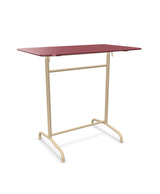 Schaffner Rigi Table haute rabattable 120x70cm h:110cm Bordeaux 38 Marron Pastel 83 