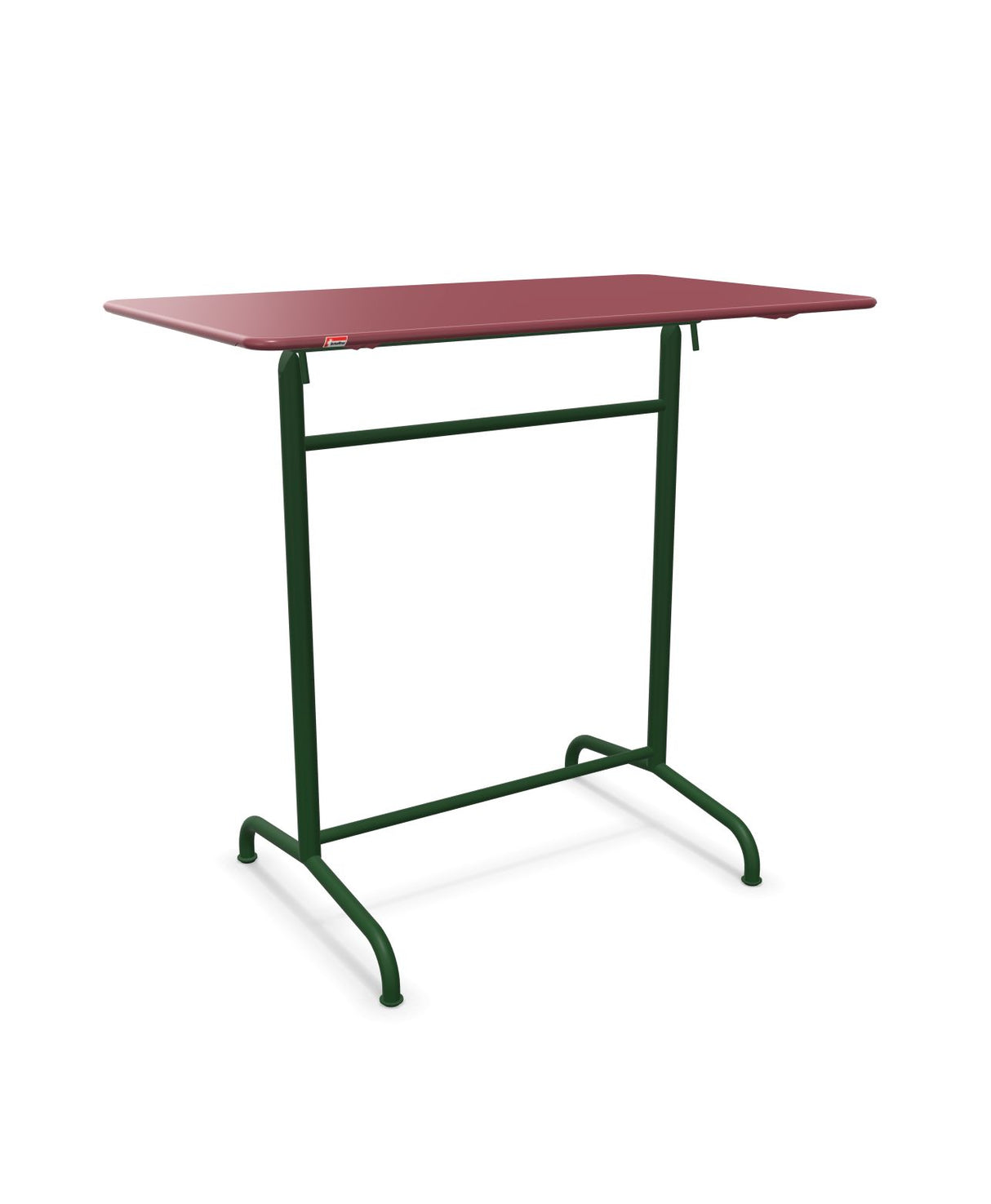 Schaffner Rigi Table haute rabattable 120x70cm h:110cm Bordeaux 38 Vert Sapin 66 