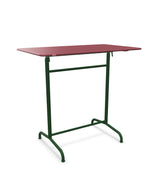Schaffner Rigi Table haute rabattable 120x70cm h:110cm Bordeaux 38 Vert Sapin 66 