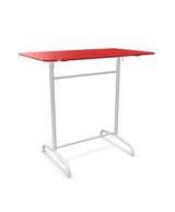 Schaffner Rigi Table haute rabattable 120x70cm h:110cm Rouge 30 Blanc 90 