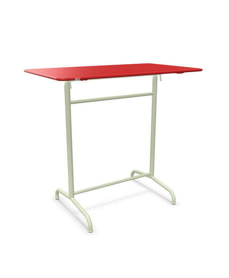 Schaffner Rigi Table haute rabattable 120x70cm h:110cm Rouge 30 Vert Pastel 64 