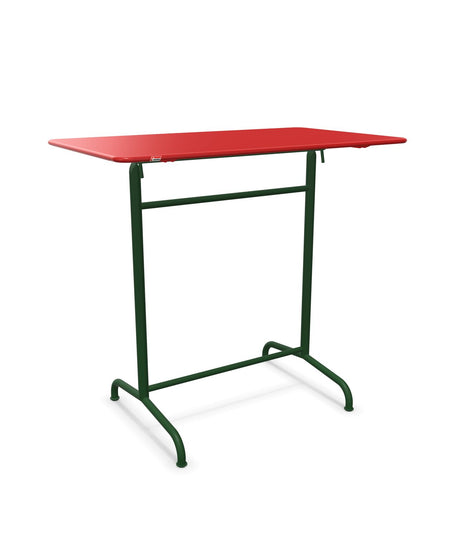 Schaffner Rigi Table haute rabattable 120x70cm h:110cm Rouge 30 Vert Sapin 66 