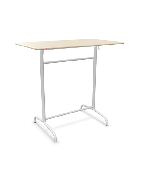 Schaffner Rigi Table haute rabattable 120x70cm h:110cm Sable Pastel 15 Blanc 90 