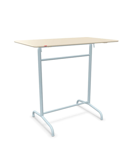 Schaffner Rigi Table haute rabattable 120x70cm h:110cm Sable Pastel 15 Bleu Pastel 51 