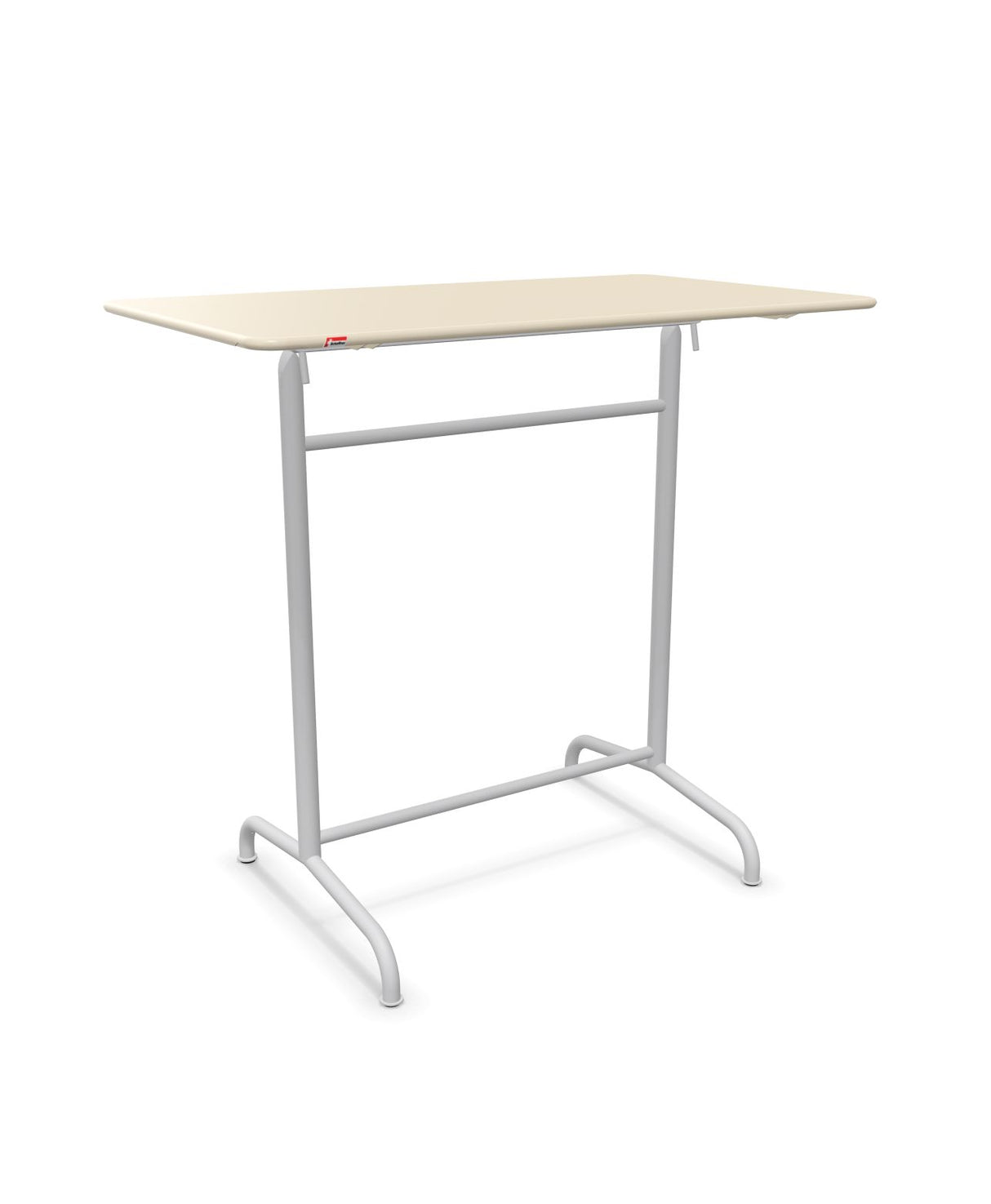Schaffner Rigi Table haute rabattable 120x70cm h:110cm Sable Pastel 15 Gris Argent 78 