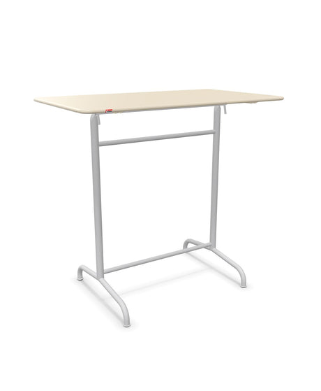 Schaffner Rigi Table haute rabattable 120x70cm h:110cm Sable Pastel 15 Gris Argent 78 