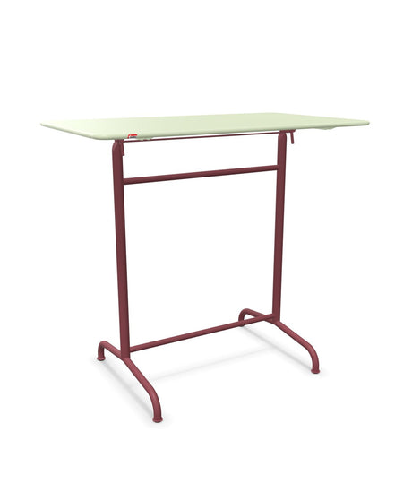 Schaffner Rigi Table haute rabattable 120x70cm h:110cm Vert Pastel 64 Bordeaux 38 