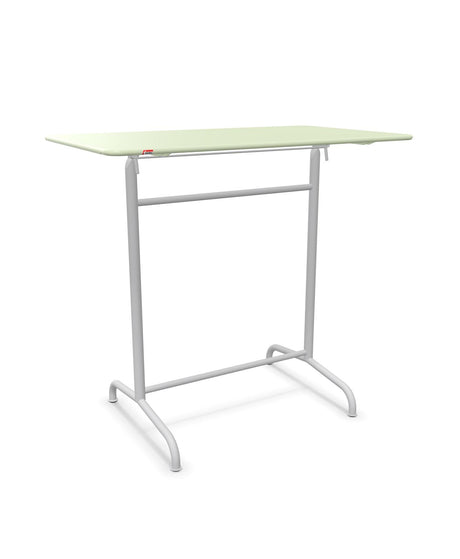 Schaffner Rigi Table haute rabattable 120x70cm h:110cm Vert Pastel 64 Gris Argent 78 