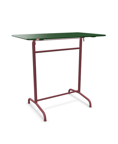 Schaffner Rigi Table haute rabattable 120x70cm h:110cm Vert Sapin 66 Bordeaux 38 