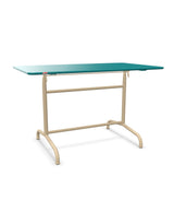 Schaffner Rigi Table repas rabattable 120x70cm Bleu Kali 56 Marron Pastel 83 