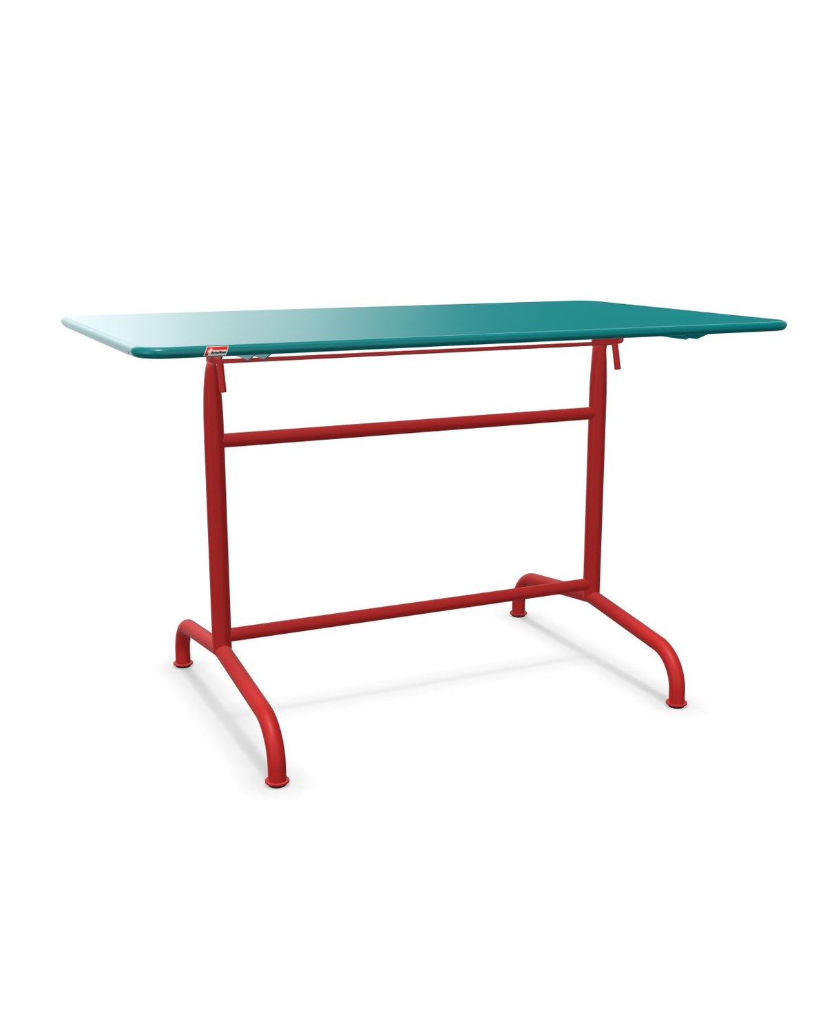 Schaffner Rigi Table repas rabattable 120x70cm Bleu Kali 56 Rouge 30 