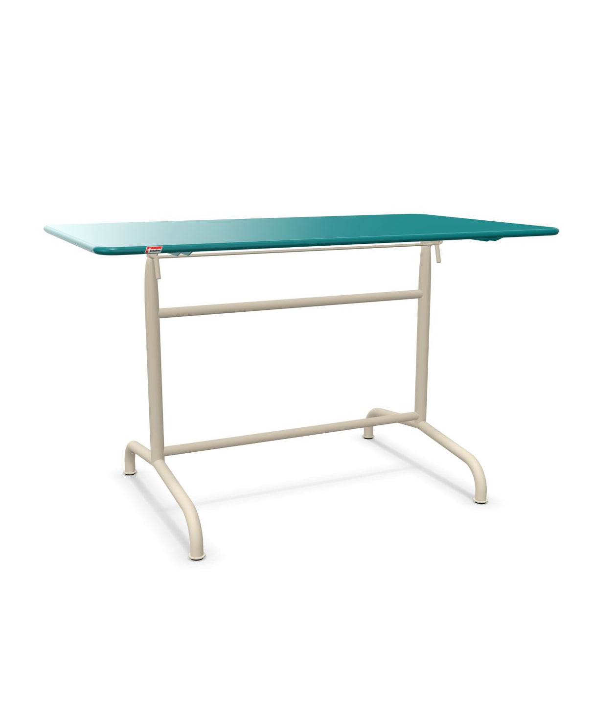 Schaffner Rigi Table repas rabattable 120x70cm Bleu Kali 56 Sable Pastel 15 