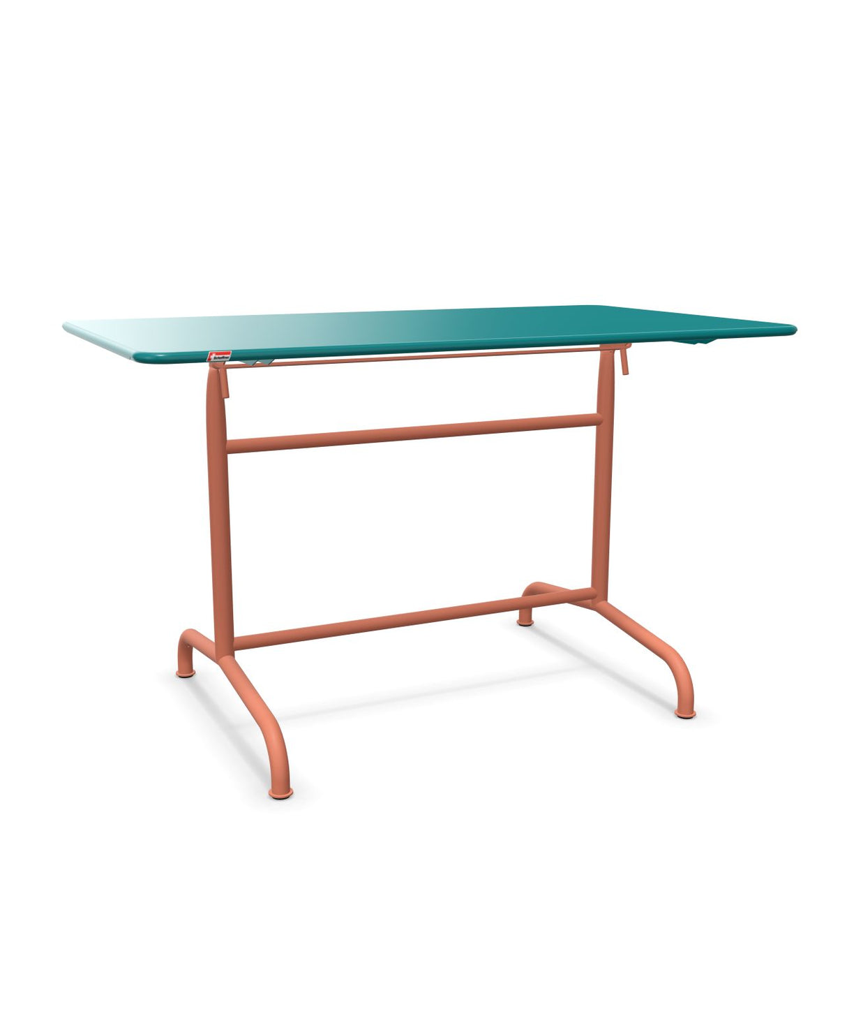 Schaffner Rigi Table repas rabattable 120x70cm Bleu Kali 56 Terracotta 84 