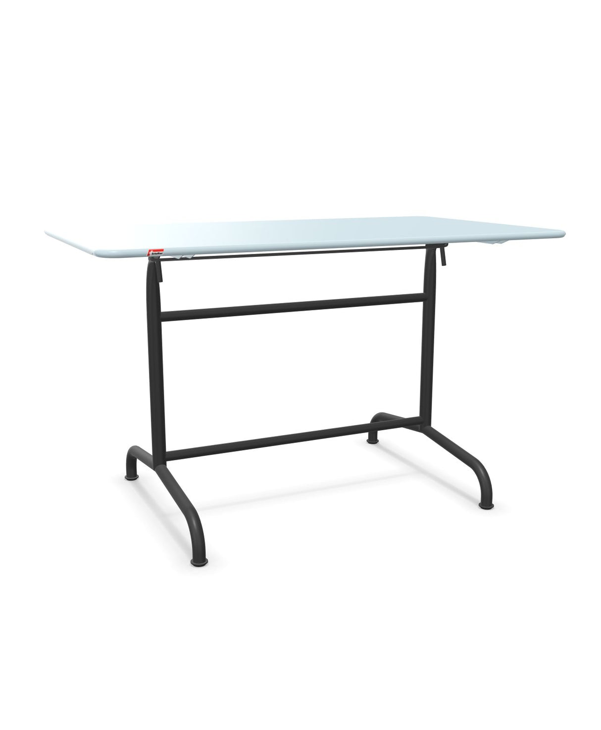 Schaffner Rigi Table repas rabattable 120x70cm Bleu Pastel 51 Anthracite 77 