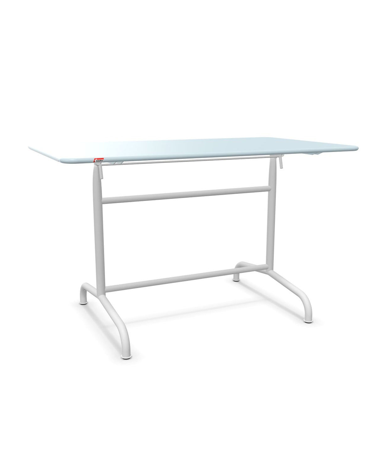 Schaffner Rigi Table repas rabattable 120x70cm Bleu Pastel 51 Blanc 90 