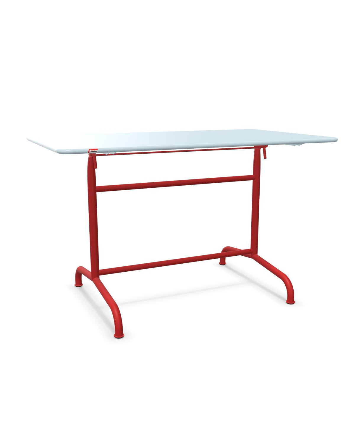 Schaffner Rigi Table repas rabattable 120x70cm Bleu Pastel 51 Rouge 30 