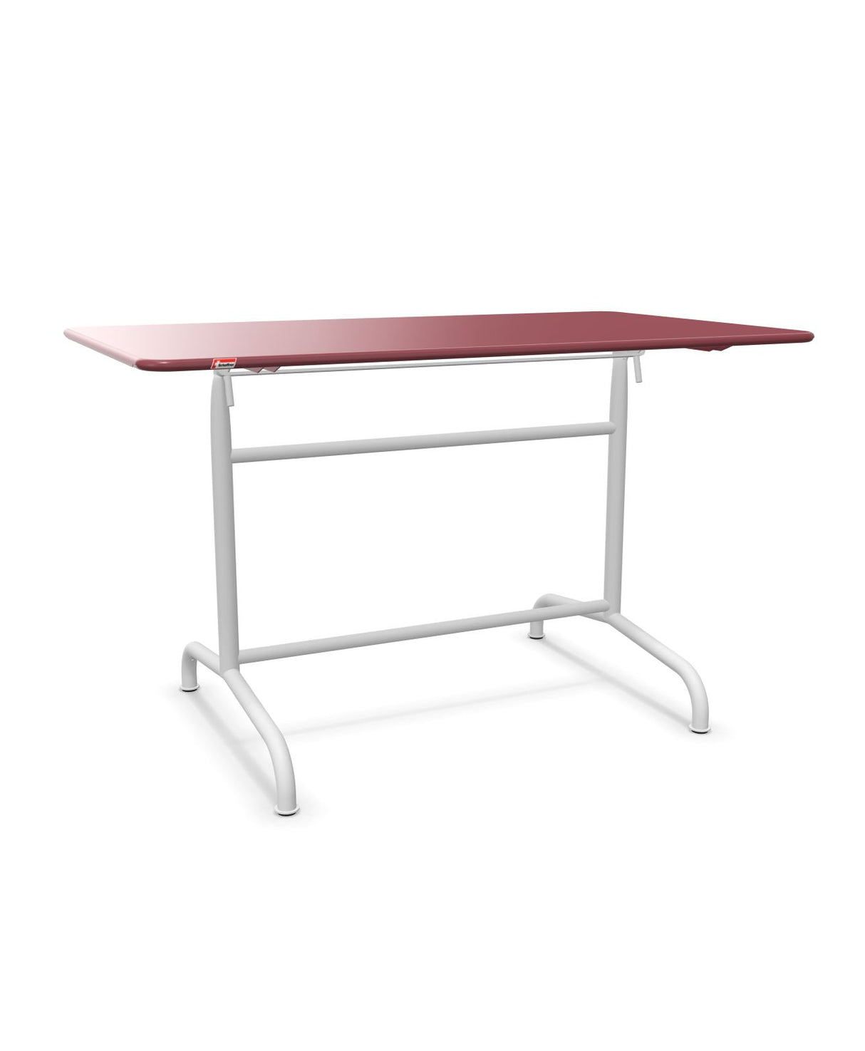 Schaffner Rigi Table repas rabattable 120x70cm Bordeaux 38 Blanc 90 