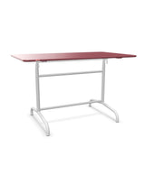 Schaffner Rigi Table repas rabattable 120x70cm Bordeaux 38 Blanc 90 
