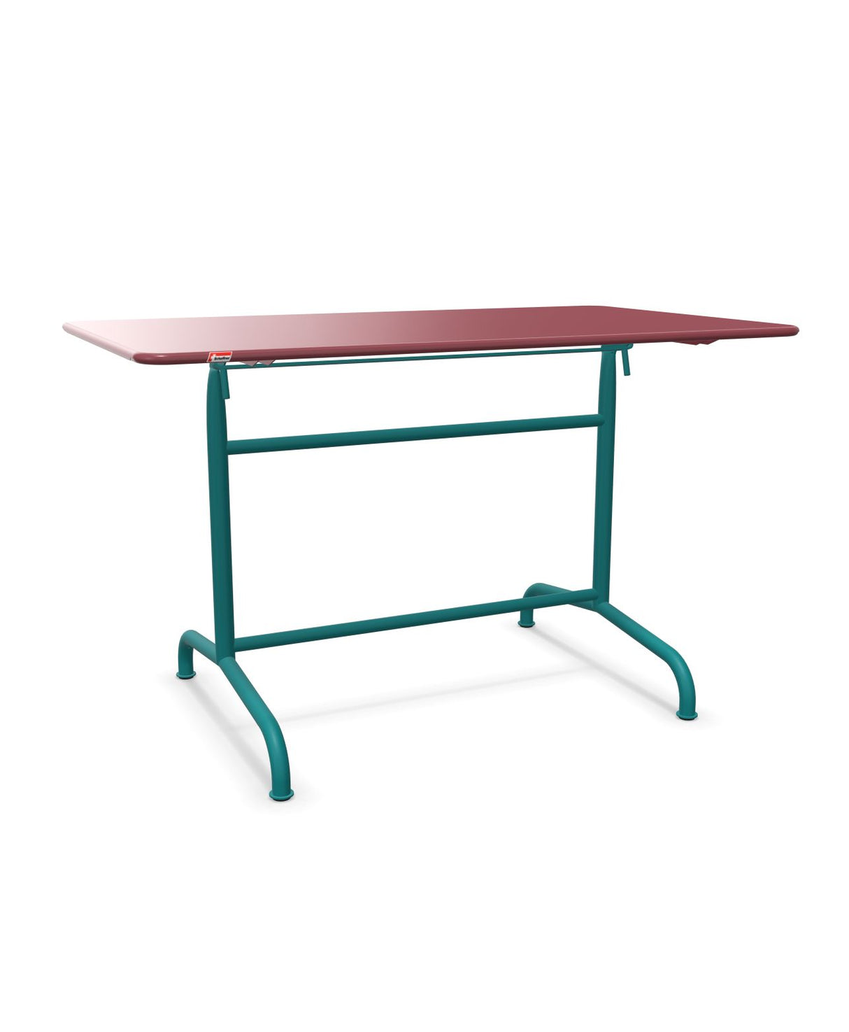 Schaffner Rigi Table repas rabattable 120x70cm Bordeaux 38 Bleu Kali 56 