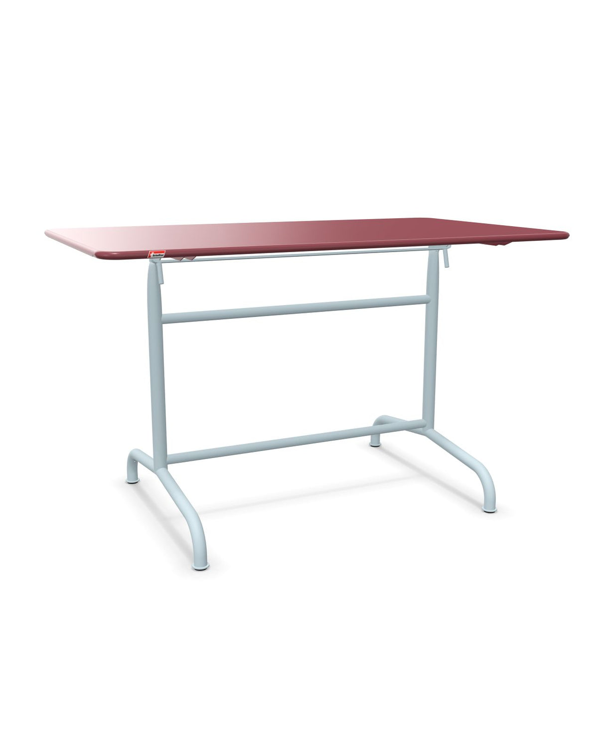 Schaffner Rigi Table repas rabattable 120x70cm Bordeaux 38 Bleu Pastel 51 