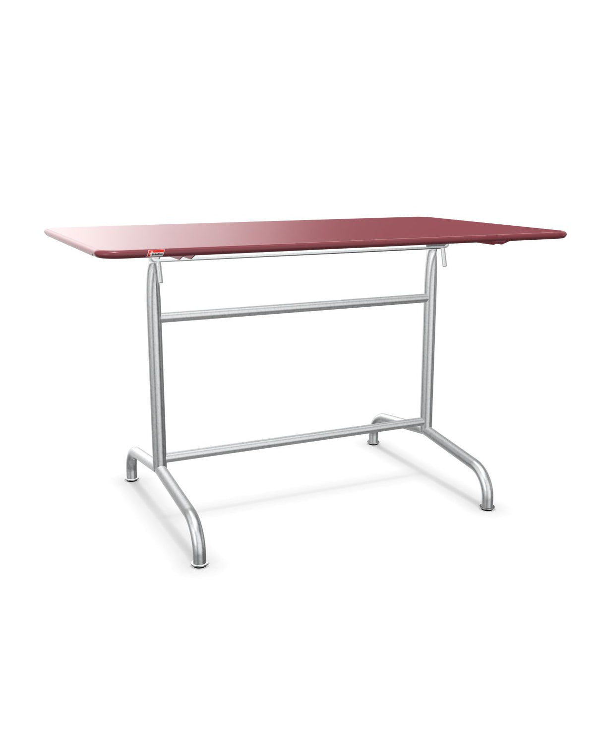 Schaffner Rigi Table repas rabattable 120x70cm Bordeaux 38 Galvanisé à chaud 02 