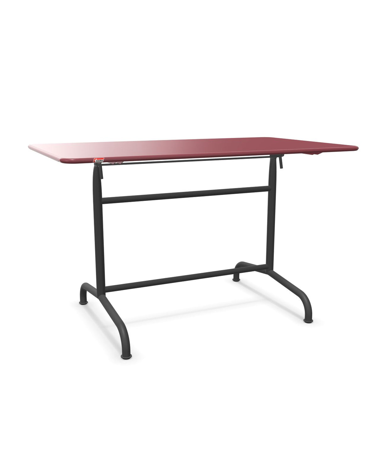 Schaffner Rigi Table repas rabattable 120x70cm Bordeaux 38 Noir 91 