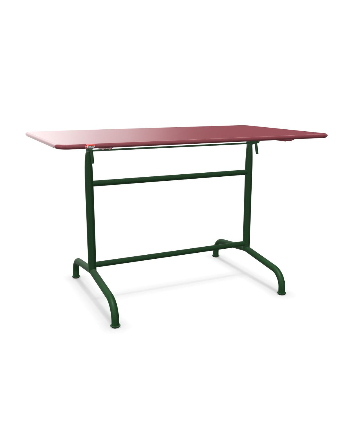 Schaffner Rigi Table repas rabattable 120x70cm Bordeaux 38 Vert Sapin 66 