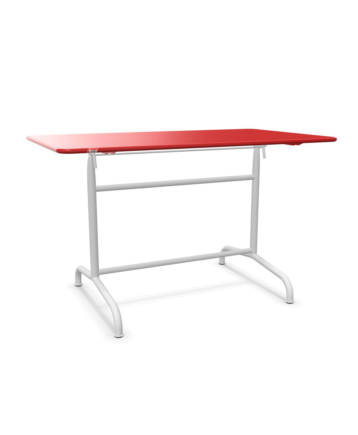 Schaffner Rigi Table repas rabattable 120x70cm Rouge 30 Blanc 90 