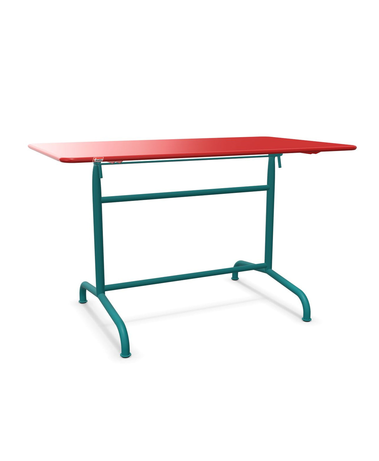 Schaffner Rigi Table repas rabattable 120x70cm Rouge 30 Bleu Kali 56 