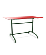 Schaffner Rigi Table repas rabattable 120x70cm Rouge 30 Vert Sapin 66 