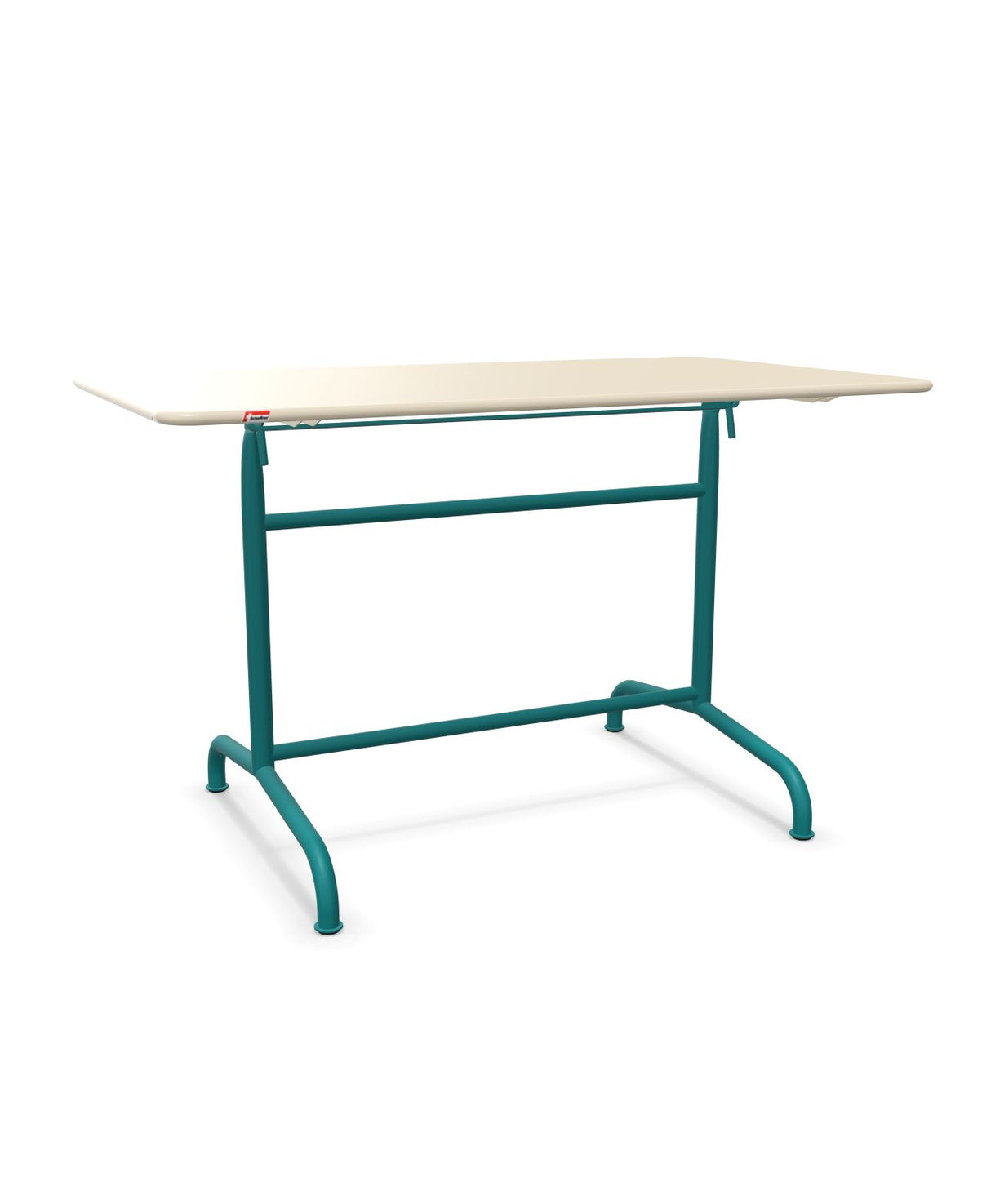 Schaffner Rigi Table repas rabattable 120x70cm Sable Pastel 15 Bleu Kali 56 