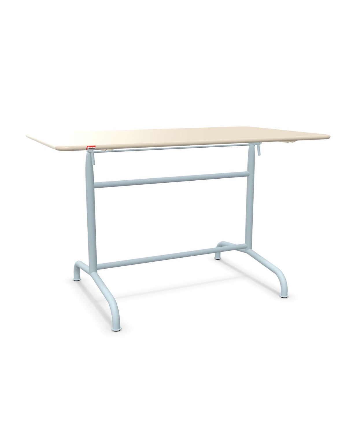 Schaffner Rigi Table repas rabattable 120x70cm Sable Pastel 15 Bleu Pastel 51 
