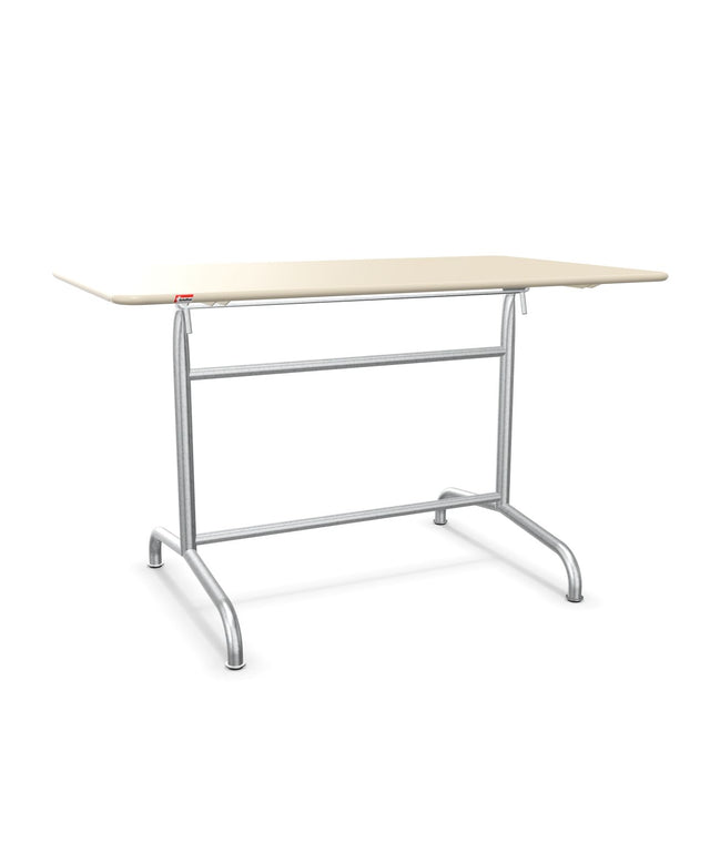 Schaffner Rigi Table repas rabattable 120x70cm Sable Pastel 15 Galvanisé à chaud 02 