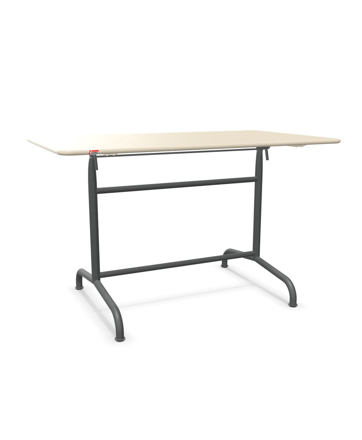 Schaffner Rigi Table repas rabattable 120x70cm Sable Pastel 15 Graphite 73 