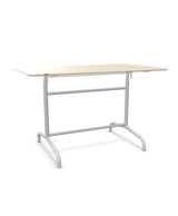 Schaffner Rigi Table repas rabattable 120x70cm Sable Pastel 15 Gris Argent 78 