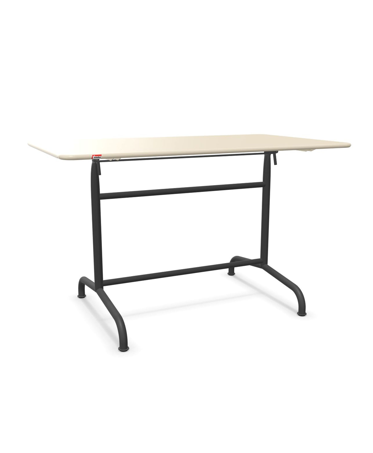 Schaffner Rigi Table repas rabattable 120x70cm Sable Pastel 15 Noir 91 